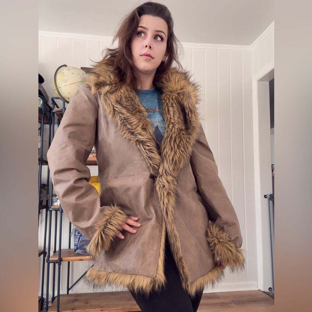 90s penny lane leather coat